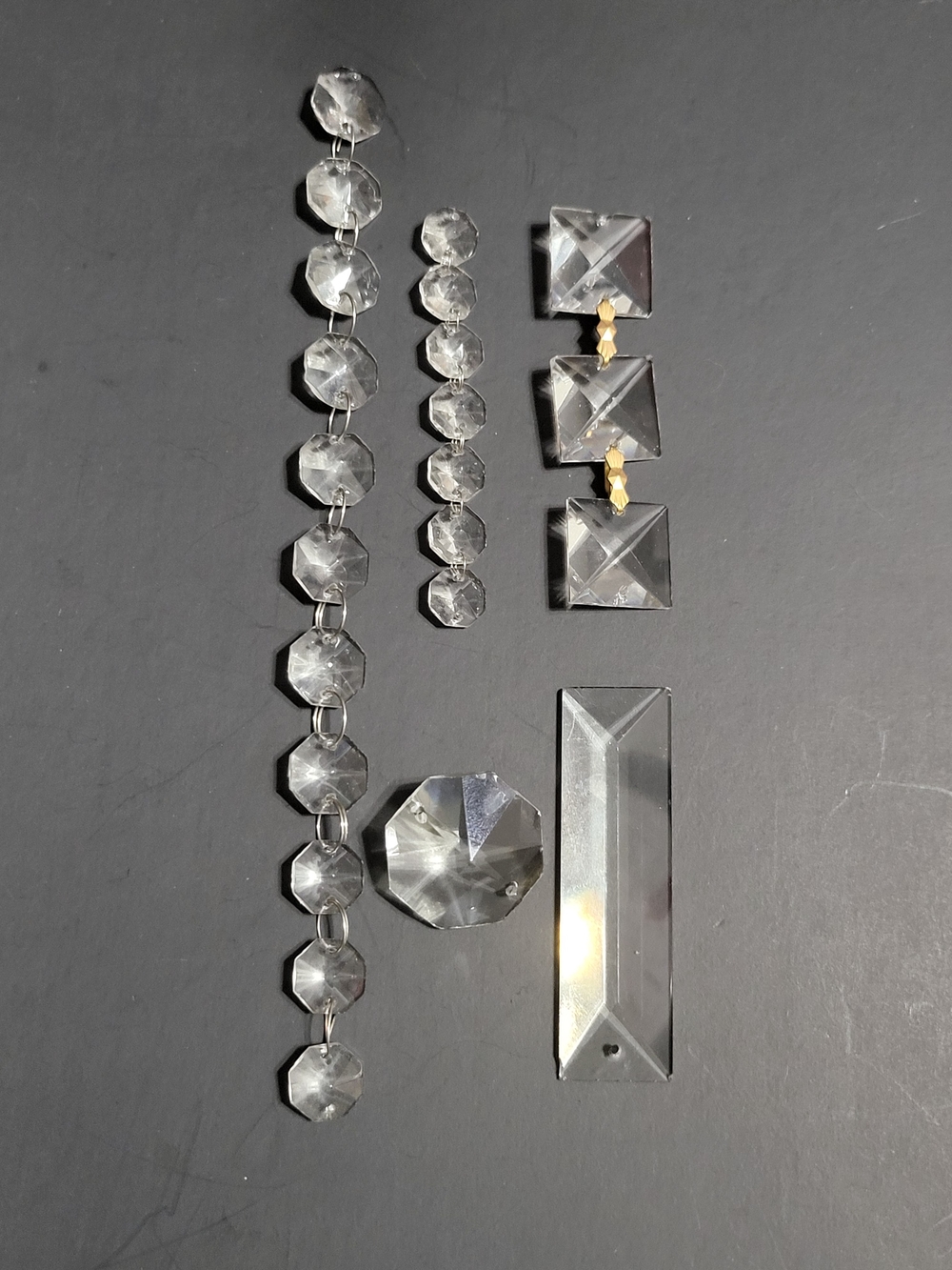 Vintage Crystal Chandelier Parts